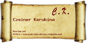 Czeiner Kerubina névjegykártya